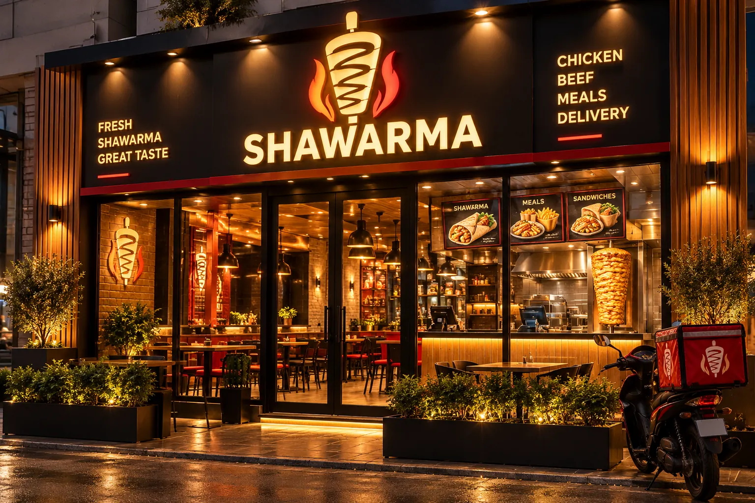SHAWARMA restaurant exterior